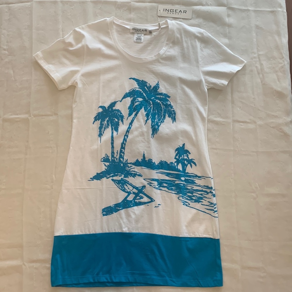 Ingear Resort T-shirt mini dress. Size: M made in India